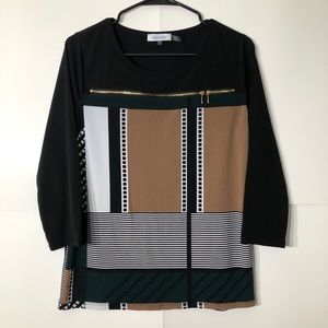 3/$20 Calvin Klein long sleeve black blouse size S